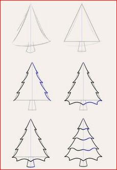 drawing for christmas tree decoration