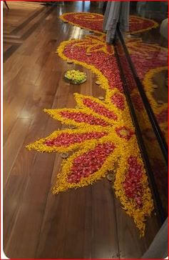 flower Rangoli for diwali