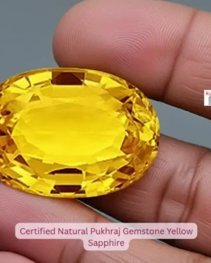 Certified Natural Pukhraj Gemstone Yellow Sapphire 5.25 Ratti Rashi ratan for Men Women
