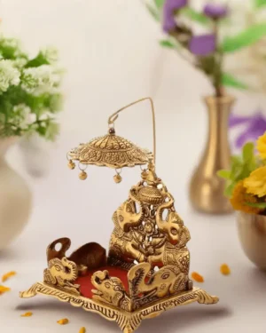 Handcrafted bal Gopal Singhasan f