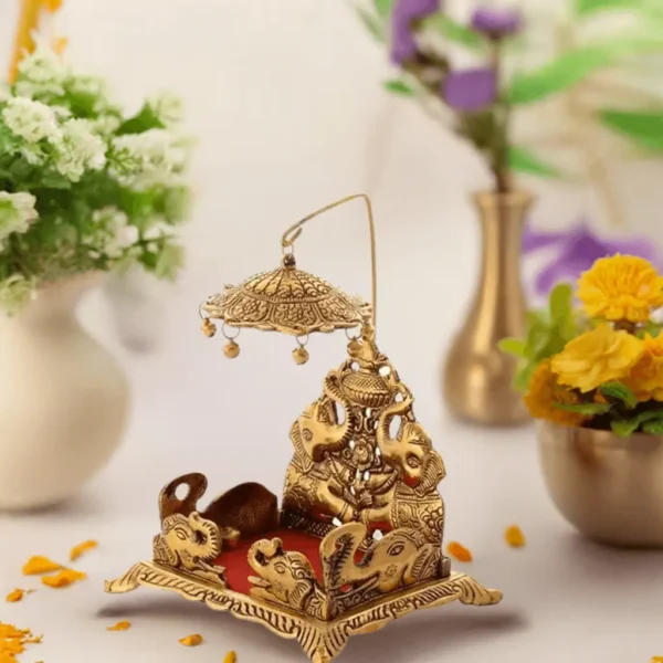 Handcrafted bal Gopal Singhasan f