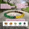 Money Magnet Bracelet Natural Crystal Pyrite Green Aventurin Citrine Amethyst- Tiger Eye
