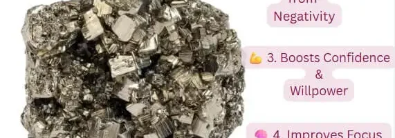 Pyrite Stone for wealth confidence protection Attract money block-negativity